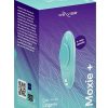 We-Vibe Moxie+ Wearable Rechargeable Silicone Panty Vibe Clitoral Stimulator with Remote Control - Aqua