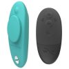 We-Vibe Moxie+ Wearable Rechargeable Silicone Panty Vibe Clitoral Stimulator with Remote Control - Aqua