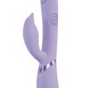 VIVE Pallina Rechargeable Silicone Triple Motor G-Spot VIbrating and Tapping Beads Clit Stimulator - Lavender