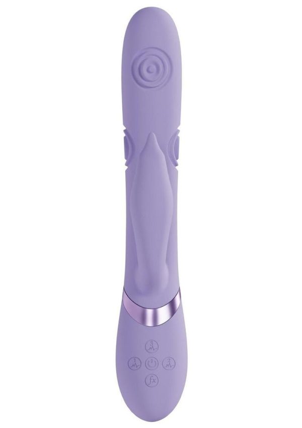 VIVE Pallina Rechargeable Silicone Triple Motor G-Spot VIbrating and Tapping Beads Clit Stimulator - Lavender - Image 3
