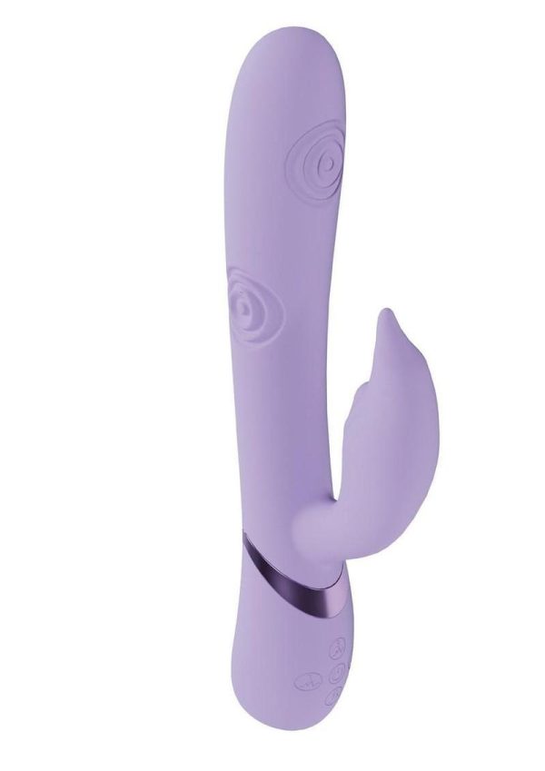 VIVE Pallina Rechargeable Silicone Triple Motor G-Spot VIbrating and Tapping Beads Clit Stimulator - Lavender - Image 4