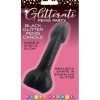 Glitterati Penis Candle - Black Glitter
