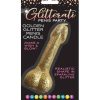 Glitterati Penis Candle - Gold Glitter