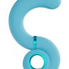 LoveLine Tic-tac Tapping Swirl Rechargeable Silicone Vibrator - Blue - Image 2