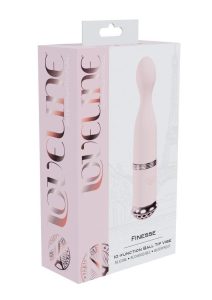 Loveline Finesse 10 Function Silicone Rechargeable Ball Tip Vibe - Pink