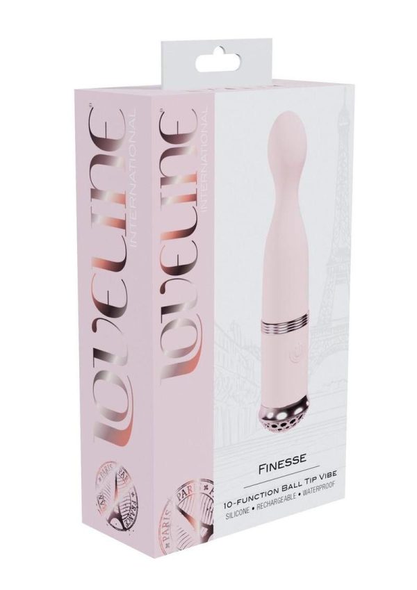 Loveline Finesse 10 Function Silicone Rechargeable Ball Tip Vibe - Pink
