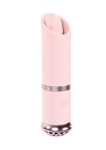 LoveLine Luxe Silicone Rechargeable 10 Function Mini Lipstick Vibrator - Pink