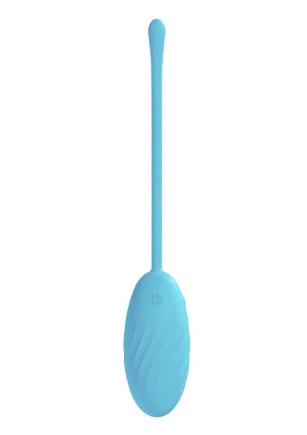 Loveline Felicite 10 Function Silicone Rechargeable Egg Vibe - Blue - Image 3