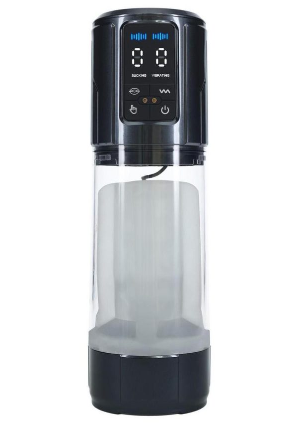 Pumped UltraLift 10 Function Rechargeable Masturbator - Gun Metal