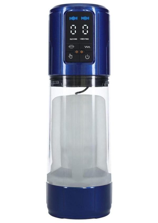 Pumped UltraLift 10 Function Rechargeable Masturbator - Metallic Blue