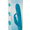 Vive Mimi 10 Function Silicone Rechargeable Triple Motor G-Spot Vibrating and Tapping Rabbit - Blue