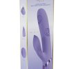 Vive Fronda Silicone Rechargeable Triple Motor G-Spot Vibrating and Tapping Leaf Clit Stimulator - Lavender