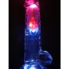 RealRock Vibrating LED Wireless Rechargeable Remote Control Cock with Balls 8in - Clear - Image 4