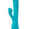 Vive Fiore Silicone Rechargeable Triple Motor G-Spot Air Wave VIbrating and Tapping Flared Clit Stimulator - Blue - Image 4