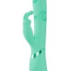 Vive Mimi 10 Function Silicone Rechargeable Triple Motor G-Spot Vibrating and Tapping Rabbit - Green - Image 4