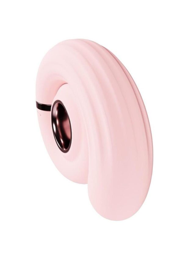 Loveline Tourner 10 Speed Silicone Rechargeable Vibrating Swirl Clitoral Stimulator - Pink - Image 3