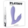 Playboy Lilac Fantasy Rechargeable Silicone Tapping Dual Vibrator with Remote - Purple