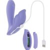 Playboy Lilac Fantasy Rechargeable Silicone Tapping Dual Vibrator with Remote - Purple - Image 4
