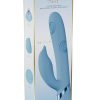 Vive Pallina Rechargeable Silicone Triple Motor G-Spot VIbrating and Tapping Beads Clit Stimulator - Blue