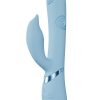 Vive Pallina Rechargeable Silicone Triple Motor G-Spot VIbrating and Tapping Beads Clit Stimulator - Blue