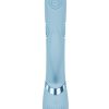 Vive Pallina Rechargeable Silicone Triple Motor G-Spot VIbrating and Tapping Beads Clit Stimulator - Blue - Image 3