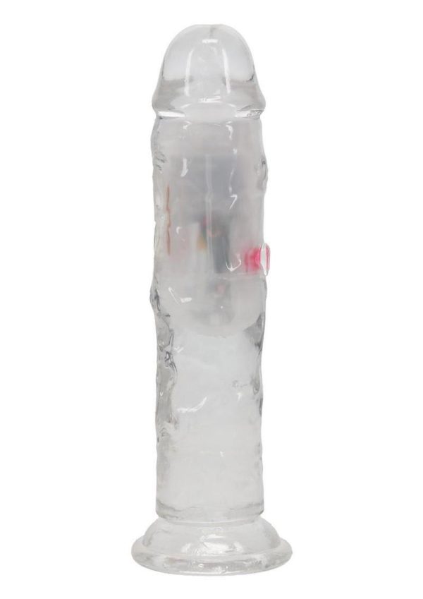 RealRock Vibrating LED Wireless Rechargeable Remote Control Straight Cock 6in - Clear - Image 3