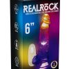 RealRock Vibrating LED Wireless Rechargeable Remote Control Cock with Balls 6in - Clear