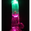 RealRock Vibrating LED Wireless Rechargeable Remote Control Cock with Balls 6in - Clear - Image 3