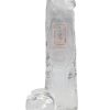 RealRock Vibrating LED Wireless Rechargeable Remote Control Cock with Balls 6in - Clear - Image 4