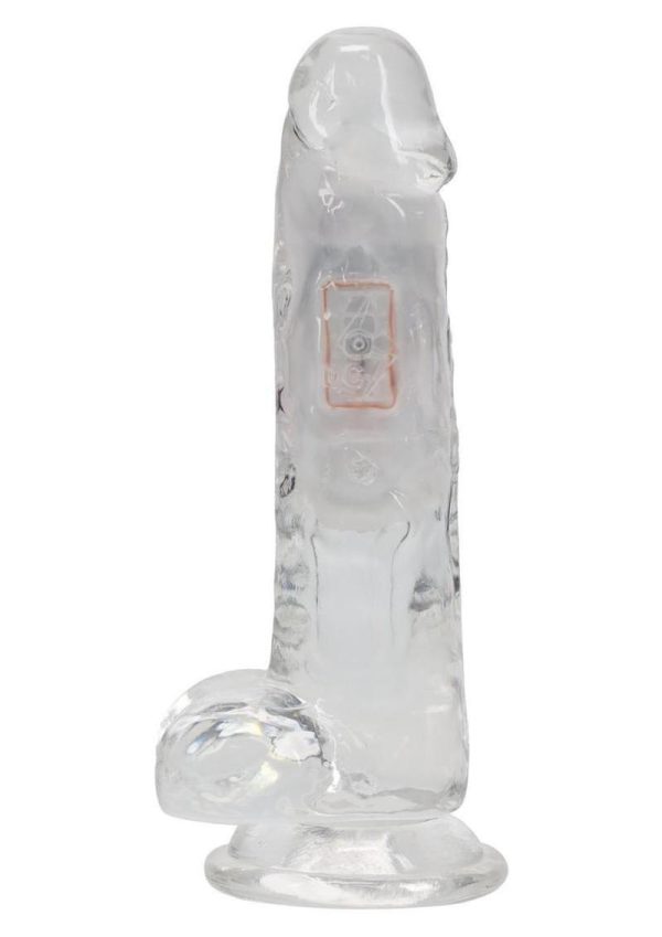 RealRock Vibrating LED Wireless Rechargeable Remote Control Cock with Balls 6in - Clear - Image 4
