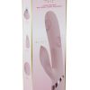 Vive Fronda Rechargeable Silicone Triple Motor G-Spot VIbrating and Tapping Leaf Clit Stimulator - Pink