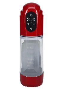 Pumped TechnoThrust 10 Function Automatic Masturbator - Metallic Red
