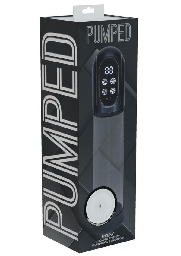 Pumped Engage 6 Function Automatic Rechargeable Penis Pump - Gun Metal