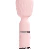 Loveline Velour 10 function Rechargeable Silicone MIni-Wand - Pink - Image 3
