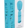 Loveline Velour 10 function Rechargeable Silicone MIni-Wand - Blue