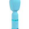 Loveline Velour 10 function Rechargeable Silicone MIni-Wand - Blue