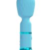 Loveline Velour 10 function Rechargeable Silicone MIni-Wand - Blue - Image 3