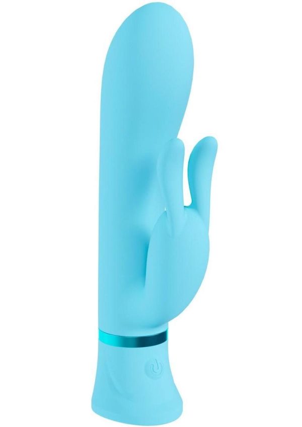 Loveline Tendre 10 function Rechargeable Silicone Rabbit Vibrator - Blue - Image 3