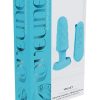 Loveline Velvet Rechargeable Silicone Vibrating Plug with Remote Control - Blue