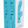 Loveline Mystique 10 Function Rechargeable Silicone Ribbed Rabbit - Blue