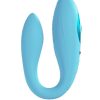 Loveline Charme Rechargeable Silicone Dual Motor Vibrator - Blue - Image 3