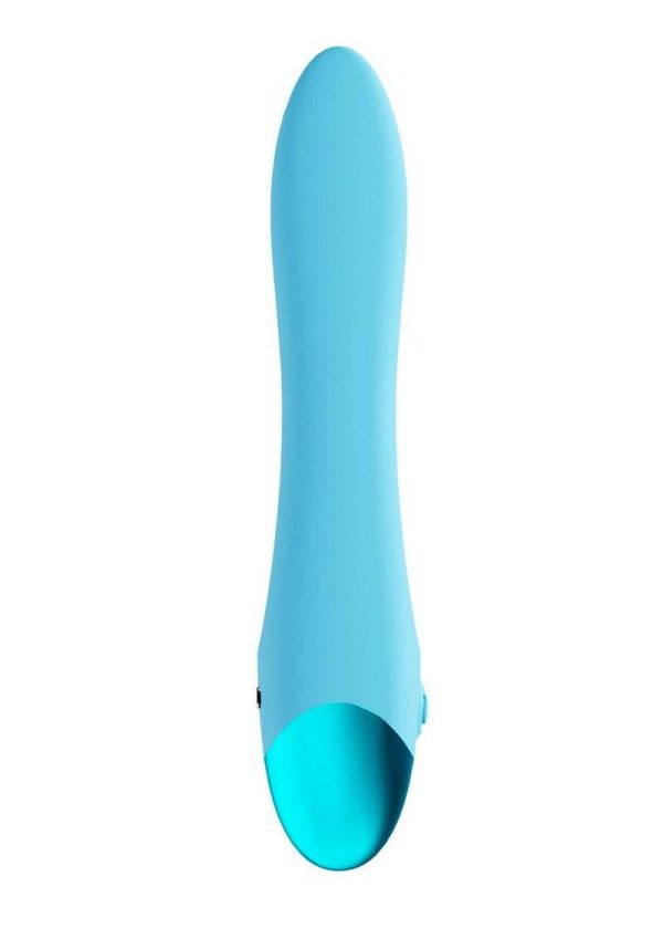 Loveline Amour 10 Function Rechargeable Silicone Dual Motor Vibe - Blue - Image 3