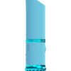 Loveline Luxe 10 Function Mini Lipstick Rechargeable Silicone Vibrator - Blue