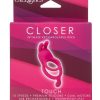 Closer intimate Rechargeable Ring Touch Silicone Dual Vibe Cock Ring with Clitoral Stimulator - Pink