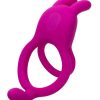 Closer intimate Rechargeable Ring Touch Silicone Dual Vibe Cock Ring with Clitoral Stimulator - Pink - Image 3
