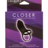 Closer Intimate Rechargeable Ring Feel Silicone Cock Ring - Black