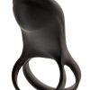 Closer Intimate Rechargeable Ring Feel Silicone Cock Ring - Black
