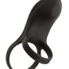 Closer Intimate Rechargeable Ring Feel Silicone Cock Ring - Black - Image 3
