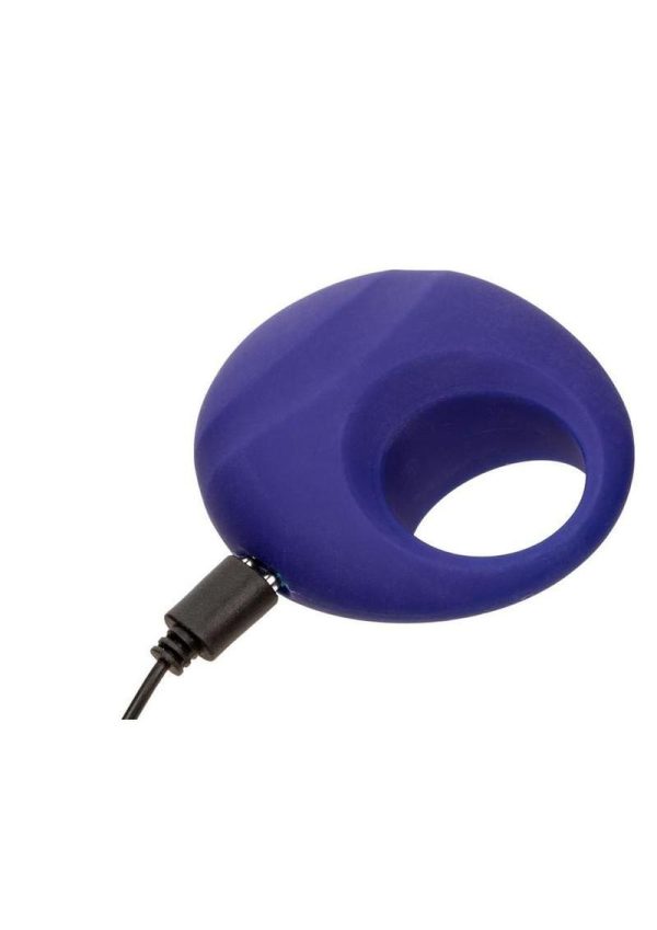 Closer Intimate Rechargeable Ring Embrace Silicone Cock Ring - Purple - Image 4