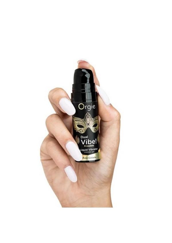 Orgie Dual Vibe Kissable Liquid Vibrator Gel - Pina Colada - Image 3